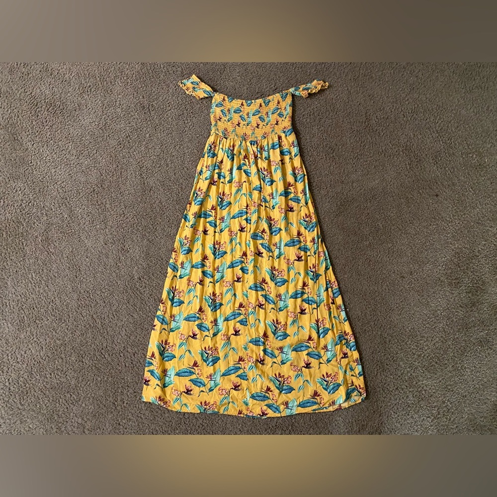 ☀️Forever 21 yellow floral dress Size Large - Picture 5 of 5